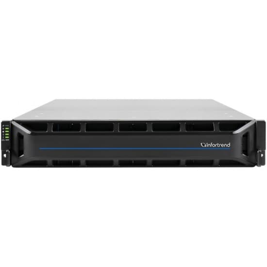 Система хранения данных Infortrend EonStor GS 3000 Gen2 GS3025 R02CBFD-5132, 2U/25 отсеков, с 4x 12Gb/s SAS портами, 8x 10GbE портами (SFP+), 4x слотами для плат, 4x 4GB памяти, 2x блоками питания и вентиляторами, 2x SuperCap+Flash модулями, 25 отсеков дл