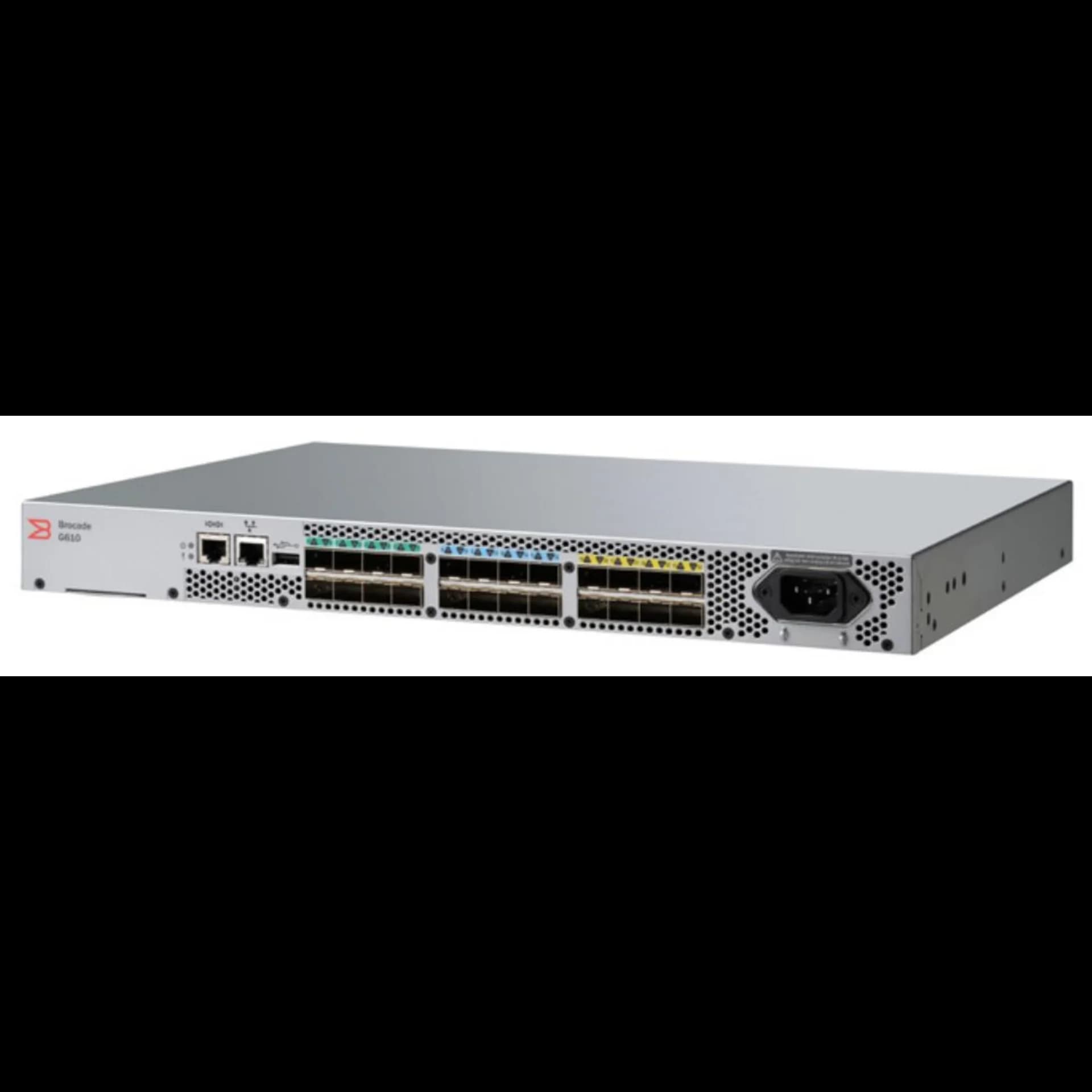 Коммутатор Brocade G610, 8 портов, 8x 32G SWL SFP+, AC, LW, комплект фиксации в стойке (4 стойки), 8x SFP+ SWL 32G, 16x оптический кабель OM4 MMF 5 м LC/LC, программное обеспечение 8 Port-On-Demand, гарантия 1 год в Китае