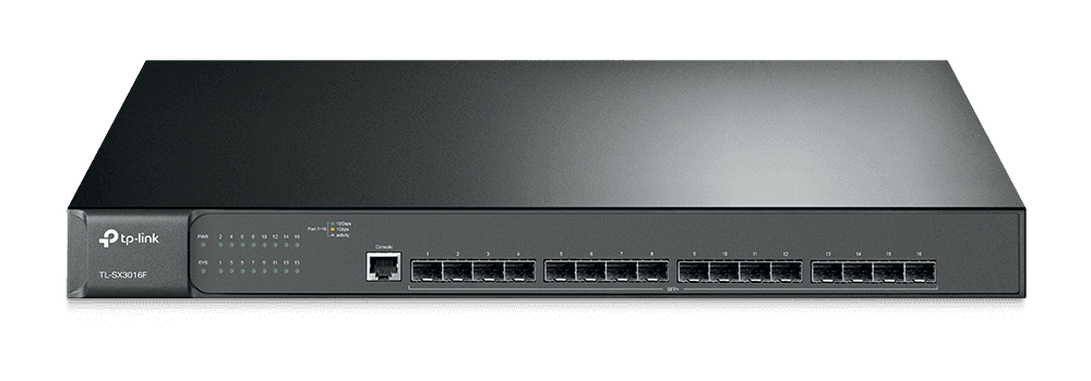 Коммутатор TP-Link TL-SX3016F (16x SFP+ 10GE, 1 консольный порт RJ45, 1 консольный порт micro-USB, L2+)