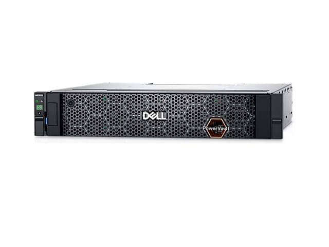 Система хранения данных Dell PowerVault ME5024 (24 слота для дисков формата 2,5" в корпусе 2U, два контроллера и 8 портов iSCSI с пропускной способностью 25GbE, без HDD, трансиверов, направляющих и лицевой панели, 2x580Вт, 1 год гарантии)