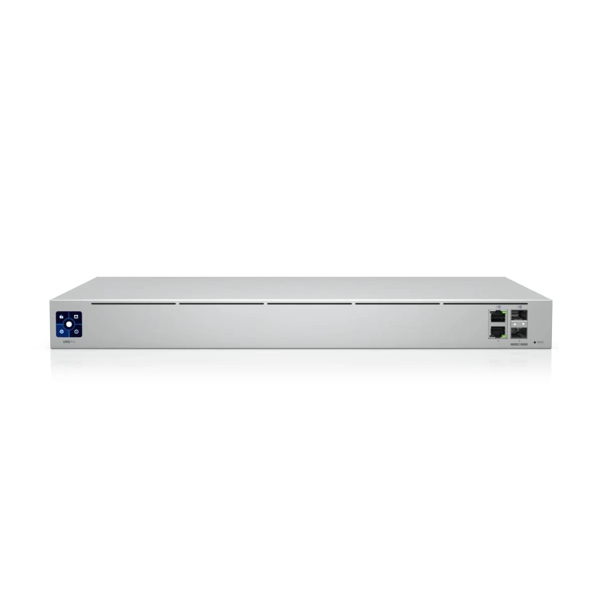Маршрутизатор Ubiquiti UniFi UXG-Pro, 1.7 ГГц 4-ядерный процессор, 2 ГБ DDR4, 1.3" сенсорный экран, 2×10G SFP+ WAN/LAN, 2×1G RJ45 WAN/LAN, DPI, IPS/IDS, многоуровневый межсетевой экран