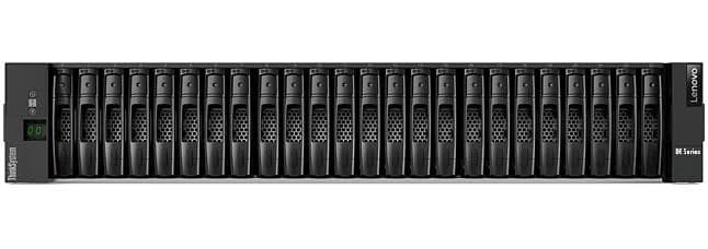 Система хранения данных Lenovo ThinkSystem DE4000H FC Hybrid Flash Array SFF, 24x 3.84TB SSD, 64GB cache, 8x FC 32GB порты, 2x 913W PSU
