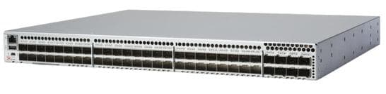 Коммутатор Brocade SAN BR-G720-56-32G-R, 56 активных портов 32G Fibre Channel, масштабируемость до 64 портов, пропускная способность 4,096 Тбит/с, задержка 460 нс, форм-фактор 1U, питание 90–264 В AC, двойные резервные блоки питания