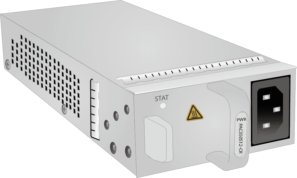 Блок питания Huawei PAC350S12-CR, мощность 350 Вт, входное напряжение 90–290 В AC, выходное напряжение 12 В DC, рабочая температура от -25°C до +55°C