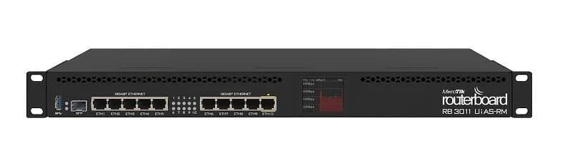 Маршрутизатор MikroTik RB3011UIAS-RM (1000M, 10 портов, 1 порт SFP)