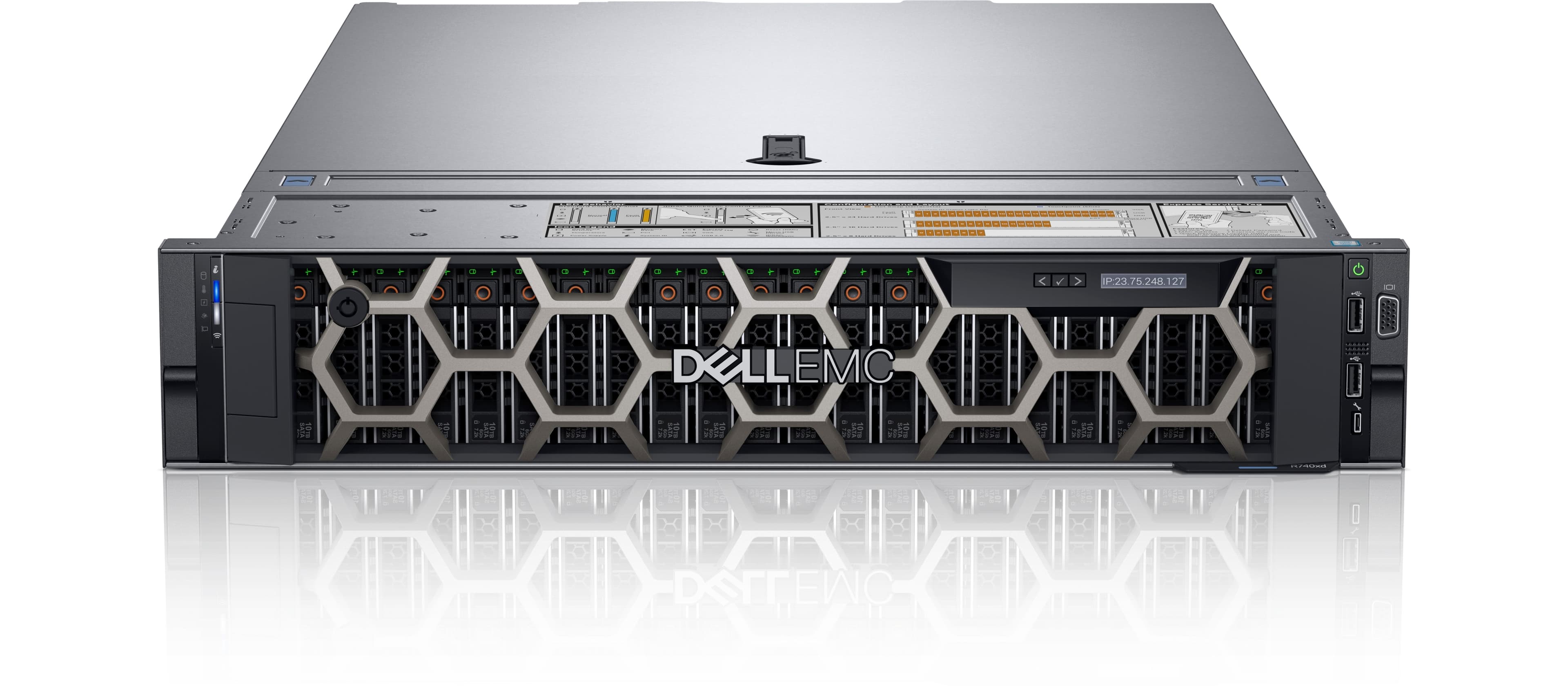 Сервер Dell PowerEdge R740 3.5" 8 отсеков – 2x Intel Xeon Gold 6248R, 256 ГБ ОЗУ, 4x1GE, 8x10GE, контроллер H730P 2 ГБ, 2x750 Вт