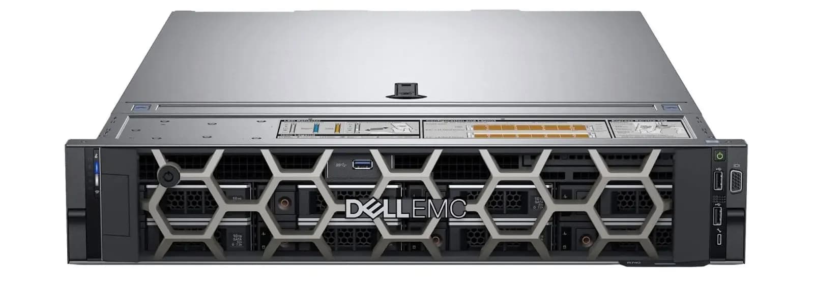 Сервер Dell PowerEdge R760, 16x 2.5", 2x Intel Xeon Gold 6534, 8x 32GB DDR5, RAID H755, 4x 960GB SSD, 6x высокопроизводительных вентиляторов, 2x 1400W PSU, удаленное управление, сетевые адаптеры 57414 OCP и 5720, направляющие и рычаг управления, LPe35002